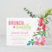Bright Floral Brunch and Bubbly Invitation (Debout devant)