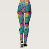 Bright Floral Design Yogabroek Leggings (Achterkant)