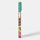 Bright Floral en Stippen Custom Foto Case-Mate iPhone Case (Achterkant / Rechts)