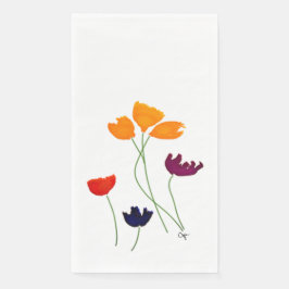 Bright Floral Guest Napkins Servet