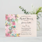 Bright Floral Invitation Kaart (Staand voorkant)
