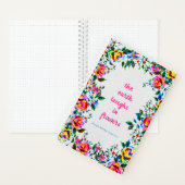 Bright Floral Laughter Dot Grid Journal Notitieboek (Binnen)