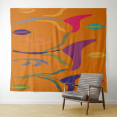 Bright Floral Lily Tropical Vibe Wandkleed (In Situ (horizontaal))