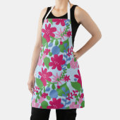 Bright Floral met lichte blauwe achtergrond Schort (Insitu)