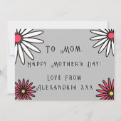 Bright Floral Moederdag Kaart (Achterkant)