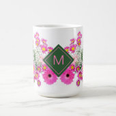 Bright Floral Monogramme café Mug (Centre)