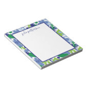 Bright Floral Multi-Green en Blue Notitieblok (Schuin)