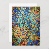 Bright Floral ontwerp Bedankkaart (Voorkant / Achterkant)