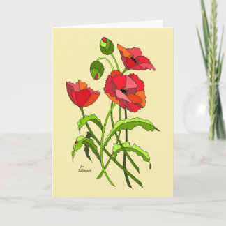 Bright Floral papies Kaart