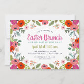 Bright Floral Pasen Brunch Uitnodiging (Voorkant)
