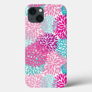 Bright Floral patroon 2 iPhone 13 Hoesje