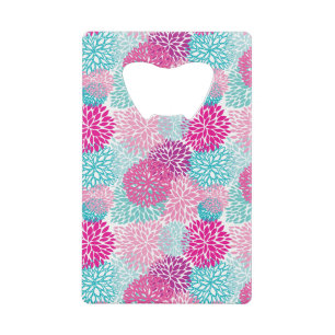 Bright Floral patroon 2 Kredietkaart Flessenopener