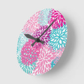 Bright Floral patroon 2 Ronde Klok (Hoek)