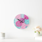 Bright Floral patroon 2 Ronde Klok (Huis)