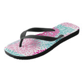 Bright Floral patroon 2 Teenslippers (Schuin)