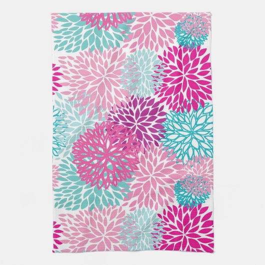 Bright Floral patroon 2 Theedoek (Verticaal)