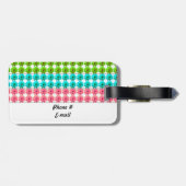 Bright Floral Patroon Bagagelabel (Achterkant horizontaal)