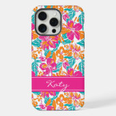 Bright Floral Pattern Phone Case (Name) (Verso)