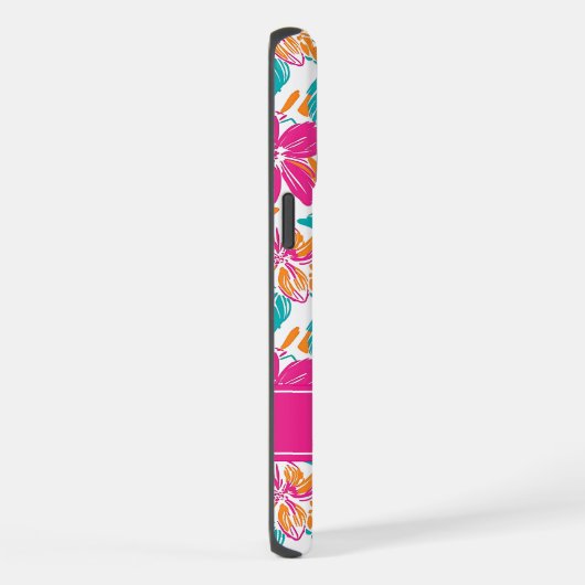 Bright Floral Pattern Phone Case (Name) (Côté droit)