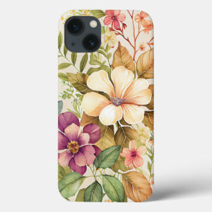 Bright Floral Peinture Coque-Mate coque iphone