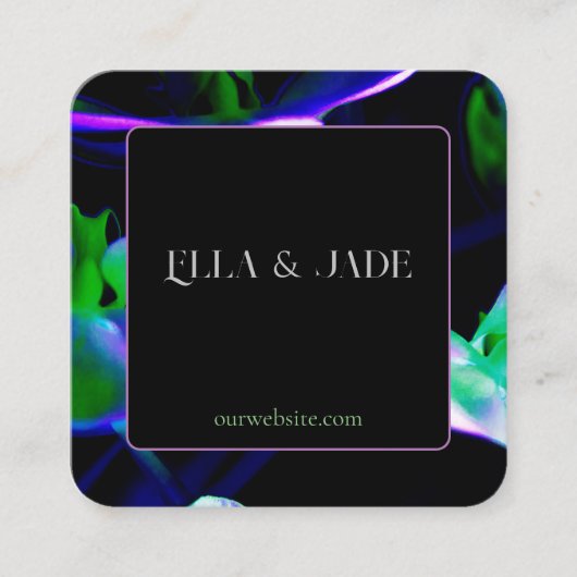 Bright Floral Print Visitekaartje (Voorkant)