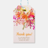 Bright Floral romantisch feest dank u Cadeaulabel (Voorkant)