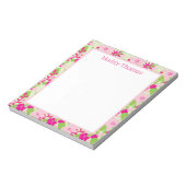 Bright Floral roze en groene notebooks Notitieblok (Gedraaid)