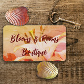 Bright Floral Sinaasappel geel en rood Visitekaartje