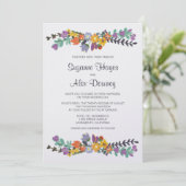 Bright Floral Spring Wedding Kaart (Staand voorkant)