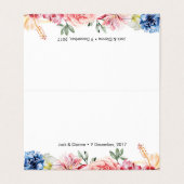 Bright floral Tent Kaarten | Trouwplaatskaarten (Buitenkant ongevouwen)