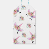 Bright Floral Unicorn bedankt Cadeaulabel (Achterkant)