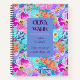 Bright Floral Waterverf Lavendel & Roze Planner Notitieboek