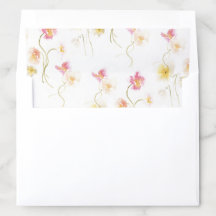 Bright Floral Waterverf Poppy Envelope Liner