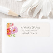 Bright Floral Wedding Return Address Labels (Insitu)