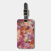 Bright  Flower Floral Dames Bagagelabel (Voorkant verticaal)
