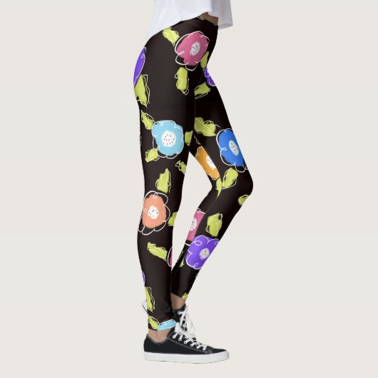 Bright Flowered Dames Leggings (Droite)