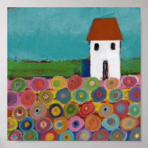 Bright Flowers Landscape Print