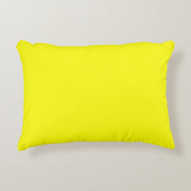 Bright fluorescerend Neon Yellow Accent Kussen (Voorkant)