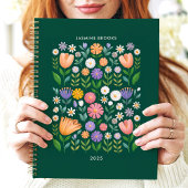 Bright Folk Art Floral Nom personnalisé