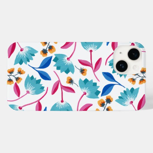 Bright Folk Art Floral Pattern Case-Mate iPhone Case (Achterkant (horizontaal))