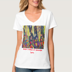Bright Forest aquarel leuk grillig kleurrijk T-shirt