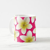 Bright Frangipani/Plumeria bloemen Koffiemok (Voorkant links)