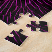 Bright Funky Hot Pink Firecracker Abstract Legpuzzel (Zijkant)