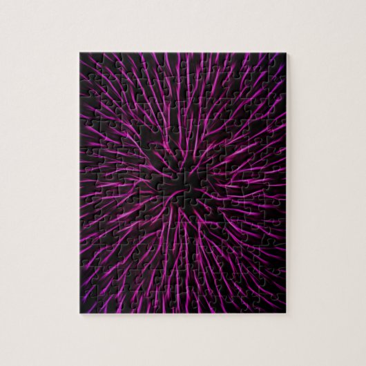 Bright Funky Hot Pink Firecracker Abstract Legpuzzel (Verticaal)