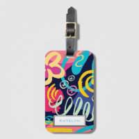 Bright Funky Retro Pattern van 1980 met naam