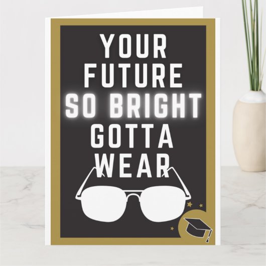 Bright Future Funny Afstuderen Card Bedankkaart (Voorkant)