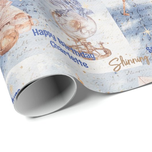 Bright Future Mystiek Verjaardag Tiener Naam toevo Cadeaupapier (Rol Hoek)