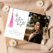 Bright Future Pink Tassel Graduation Faire-part