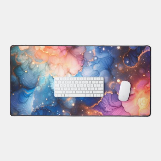 Bright Galaxy Alcohol Ink (Clavier et souris)