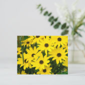 Bright gele bloemen briefkaart (Staand voorkant)